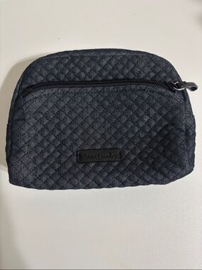 Vera Bradley Quilted Denim Navy Makeup Bag